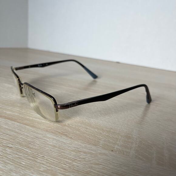 Ray-Ban RB6274 2511 Eyeglasses Half Rim Brown Black Frames Only READ 51-18-145 - Picture 3 of 12